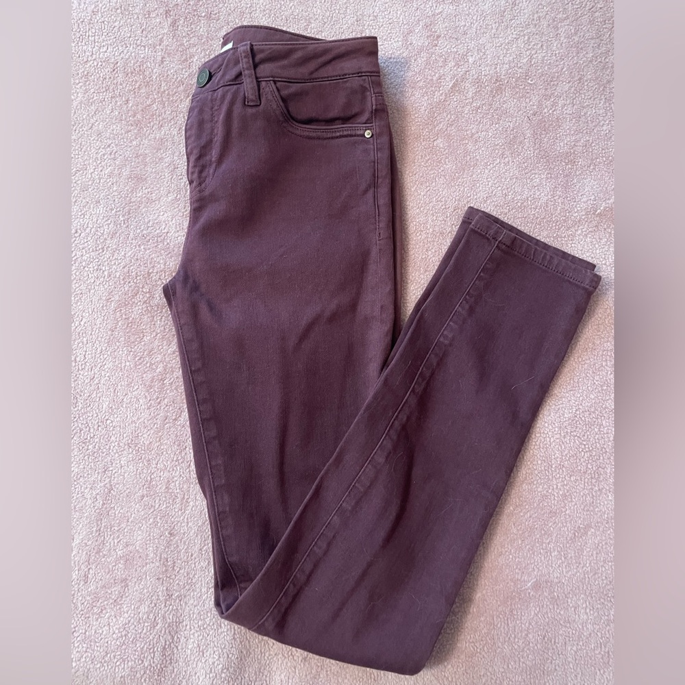 Maroon Lab Dip París straight leg/skinny jeans. Size 24. Great condition